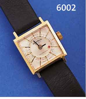 SPARKY'S DAMENARMBANDUHR, MYSTERIEUSE ZEIT- ANZ. DURCH ROT. SEK.-SCHEIBE, SOGEN. COCKTAILSWATCH, SCHWEIZ UM 1962, 17 ST., BASISKAL. VON EB, ...