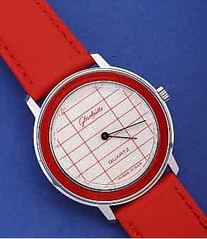 GLASHÜTTE HERRENARMBANDUHR, EHEM. DDR-PROD. UM 1986, METALL VERCHR., EDELST.-BODEN GEDR., QUARTZW., FEINREG. DURCH KERAMIKKONDENS., NR. 3472, ...
