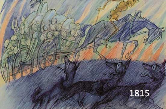 STEISTEIGERWALDT, ERNST, TUSCHEZEICHNUNG AQUARELLIERT, AUS DER REIHE TOTENTANZ, RE. U. MONOGR. UND DAT. 46, CA. 28,5 X39 CM, PP, U.GL., R.