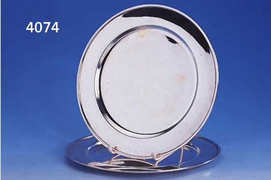 2 PLATZTELLER, 925ER SILBER, GLATTE FORM, TOTAL CA. 1250 G, ZEITLOS ELEGANT, D CA. 29.5 CM
