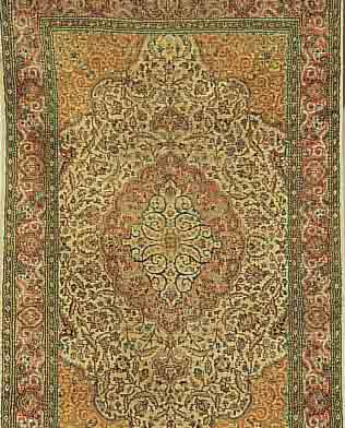 KASHMIR, INDIEN, 188 X 117CM, EHZ 3 FLOR SEIDIG, CA.10 JAHRE, REINIGUNGSBEDüRFT.