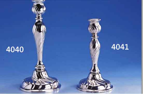 KERZENLEUCHTER, DEUTSCH 835ER SILBER, BAROCKSTIL, H CA. 26 CM, CA. 385 G