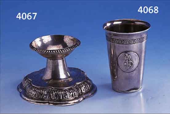 ERINNERUNGSBECHER, DEUTSCH 1922, EINFUHR INDIE SCHWEIZ, LäNDERVERGLEICH DEUTSCHLAND - SCHWEIZ IM KUNSTRADFAHREN, 800ER SILBER, UNIKAT, ...
