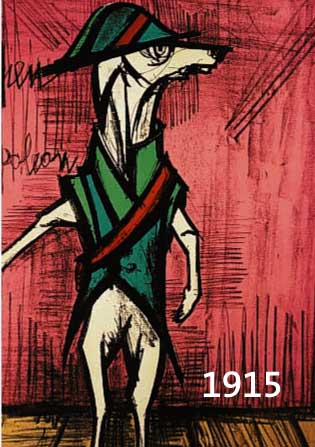 BUFFET, BERNARD, 1928-2000, FARBLITHOGRAPHIE, SIGN. UND NUM. 72/120, LE CHIEN NAPOLEON, CA. 68 X 48 CM, U.GL., R.