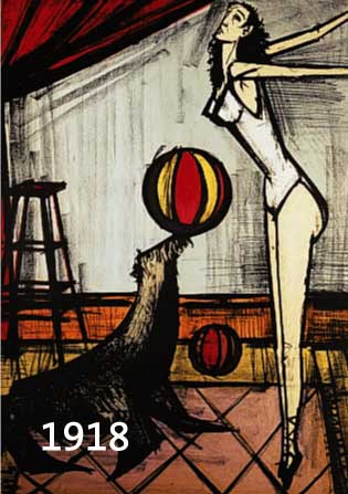 BUFBUFFET, BERNARD, 1928-2000, FARBLITHOGRAPHIE, SIGN. UND NUM. 72/120, L'OTARIE, CA. 68 X 48 CM, U.GL., R.