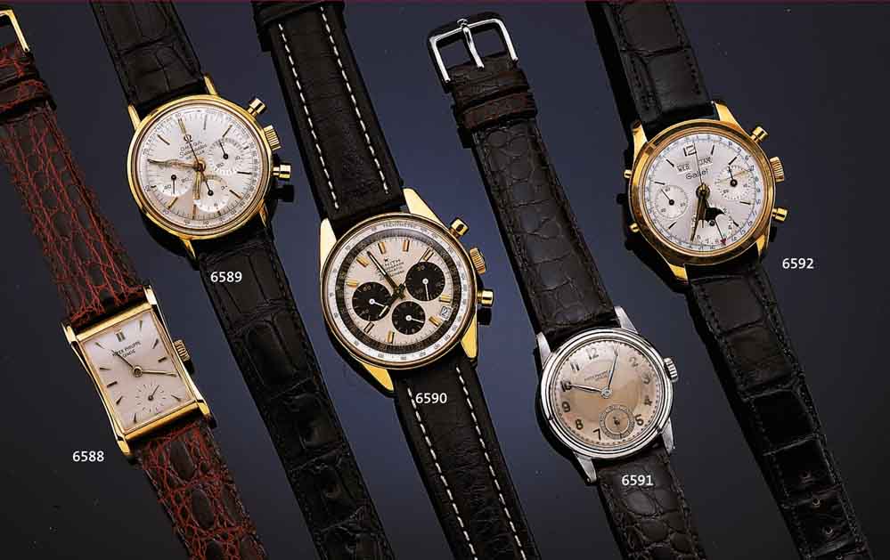 ZENITH ARMBANDCHRONOGRAPH AUTOMATIK EL PRIMERO SCHWEIZ UM 1972, GG 750/000, BODEN GESCHR.,30-MIN.- U. 12-STD.-STOPPZäHLER, DATUM, ...