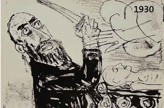 DIX, OTTO, 1891-1969, DREI LITHOGRAPHIEN AUS: DAS EVANGELIUM NACH MATTHÄUS, KÄTHE VOGT VERLAG BERLIN 1960, JE CA. 27,5 X 22 CM, PP