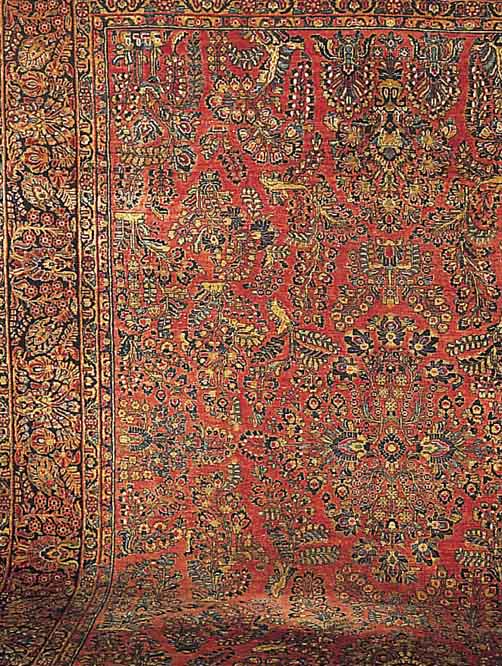 SAROGH, PERSIEN, 404 X 315CM, EHZ 3-4 FLOR WOLLE, UM 1900, US-RE-IMPORT.