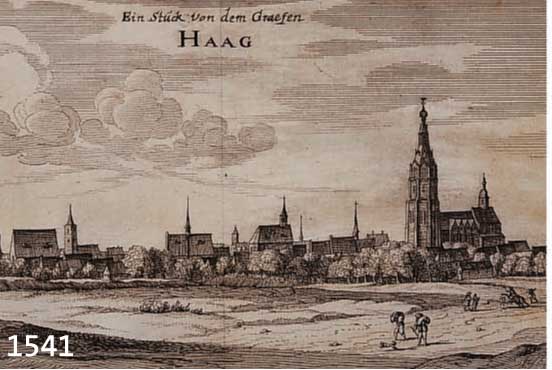 KUPFERSTICH, DEUTSCH, 18. JH., ANSICHT VON HAAG, JOH. PEETERS, CA. 11,5 X 29 CM, PP, U.GL., R.