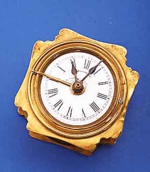 TISCHWECKER, DEUTSCHLAND (W & CO. FREIBURG, SCHLESIEN), MESSING, KURZPENDEL, EMAILBL. L. BESCH., SOGEN. POSTMANS' WATCH, MAßE üBER DIE ...