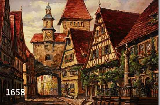GERICKE, PAUL, BERLINER LANDSCHAFTS-, STäDTE- UND STILLEBEN- MALER, TäTIG 1. HäLFTE 20. JH., BLICK AUF EINEGASSE MIT ...