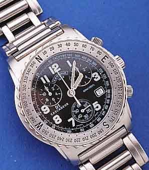 CERTINA ARMBANDCHRONOGRAPH DS-CASCADEUR, HIGH-TECH-QUARTZW. M. 1/10TEL-SEK.-AUFL., 60-MIN.- U. 12-STD.-STOPPZäHLER, DATUM, EDELST. ...