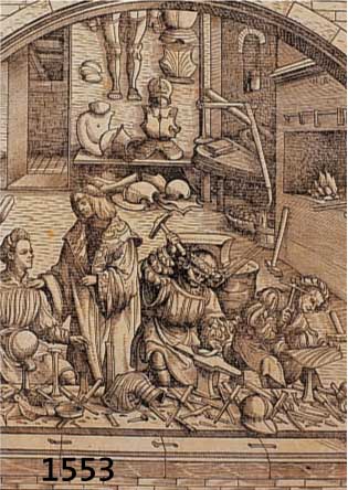 NEUN HOLZSCHNITTE VON HANS BURGMAIR UND LEON- HARD BECK, AUS DEM DRUCK VON 1775 DER WEIßKUNIK, MIT DER VERHERRLICHUNG KAISER ...