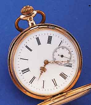 SAVONETTE HERRENTASCHENUHR, SCHWEIZ UM 1908,RG 585/000, FüR DEN DTSCH. MARKT, VERSCHL. SCHMUCKMONOGR., EMAILBL., ZEIGERSTELLSCH. IN- NEN 4, ...