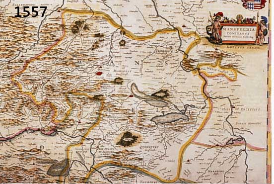 ZWEI ALTKOLORIERTE KUPFERSTICHKARTEN, VON BLEAU UND JANSONIUS, COMITATUS MANSFELDIAE (AUFGEZOGEN), MANSFELDIA COMITATUS, L. RAND- EINRISSE