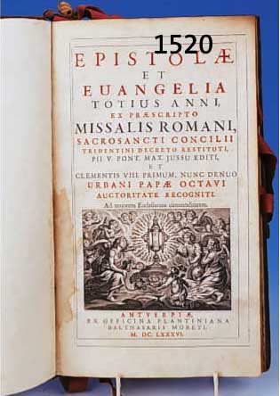 EPISTOLAE ET EVANGELIA TOTIUS ANNI, ANTWERPEN 1686, MIT EINEM FRONTKUPFERSTICH UND AUSGEFüHRTEN INITIALEN, LEDEREINBAND BESCH.