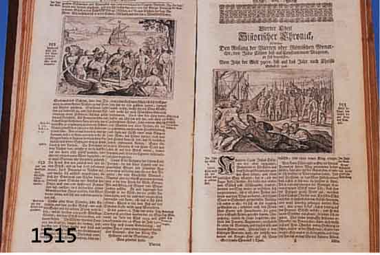 JOHANN LUDWIG GOTTFRIED: HISTORISCHE CHRONIK DER GESCHICHTE, 1743, DURCHGEHEND ILLUSTR. MIT HOLZSTICHEN, 1184 SEITEN UND REGISTER, DURCHGEHEND ...