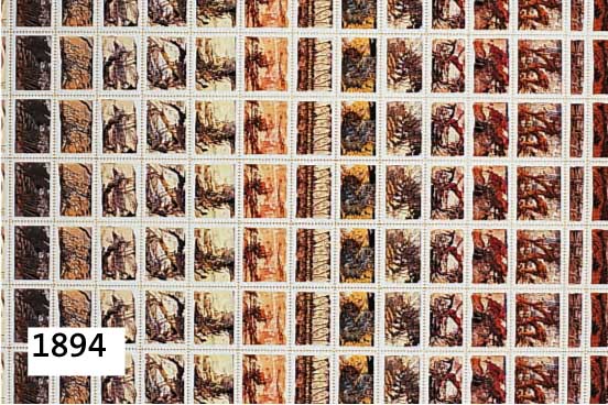 JANSSEN, HORST, 1929-1995 HAMBURG, BRIEFMARKENBLOCK FOLIANT, HANDMONOGR., CA. 44 X 42 CM