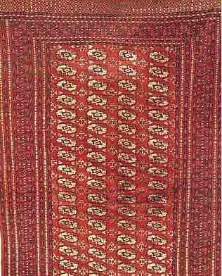 BUCHARA, PAKISTAN, 237 X 153CM, EHZ 3 FLOR WOLLE, CA.40 JAHRE