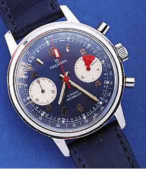 KONVOLUT: 2 ARMBANDCHRONOGRAPHEN, SCHWEIZER PROD. UM 1968, BEIDE VALJOUX-KAL., 1X BEZ. PREMIRA, METALL VERCHR., EDELST.-BODEN GESCHR.BLATT FL., ...
