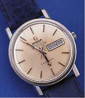 KONVOLUT: 1X OMEGA HERRENARMBANDUHR CON- STELLATION AUTOMATIK CHRONOMETER, EDELST., BODEN GESCHR., VERS. BLATT, WERK VERG., 24 ST.KAL. 751, ...