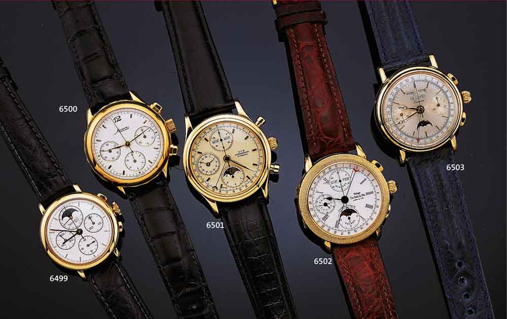 DU BOIS & FILS ARMBANDCHRONOGRAPH AUTOMATIK M.VOLLKALENDERANZEIGE INCLUSIVE MONDPHASE, EDITIONS-NR. 38/45, SCHWEIZ UM 1995, HERAUS- GEGEBEN ANL. ...