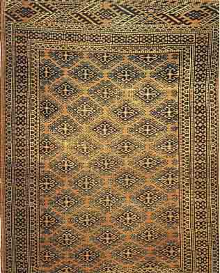BUCHARA,RUSSLAND.CA 136 X 99 CM. WOLLE/WOLLE.EHZ 4.UM 1900.