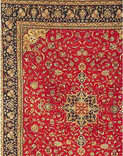MESCHED, INDIEN, 310 X 245CM, EHZ 1-2 FLOR WOLLE, CA.10 JAHRE
