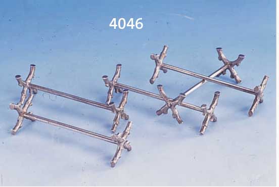 11 MESSERBäNKCHEN, DEUTSCH UM 1900, 800ER SILBER, KREUZE IN ASTFORM, DEKORATIV, ZEITTYP.