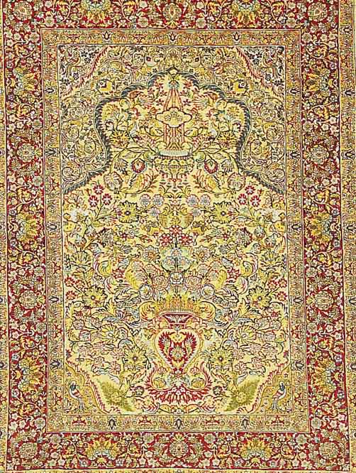 HEREKE, CHINA, 140 X 100CM, EHZ 2 REINE NATURSEIDE, CA.10 JAHRE