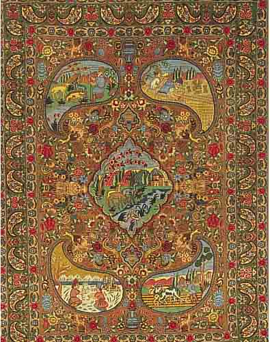 TäBRIZ, PERSIEN, 209 X 150CM, EHZ 2 KORKWOLLE , CA.10 JAHRE, CA.550.000 KN/QM