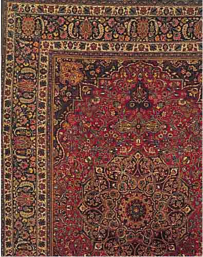 MESCHED, PERSIEN, 385 X 256CM, EHZ 4 FLOR WOLLE, CA.50 JAHRE
