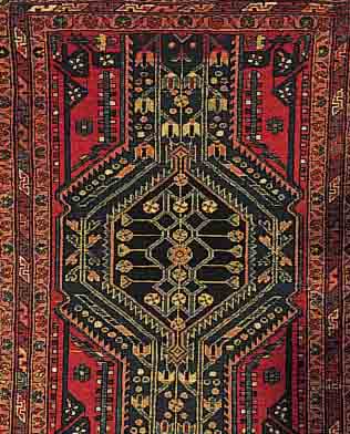 MAZLAGHAN, PERSIEN, 140 X 98CM, EHZ 3-4 FLOR WOLLE, UM 1920