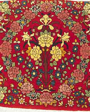 KESCHAN FEIN, PERSIEN, 49 X 48CM, EHZ 2 FLOR WOLLE, CA.60 JAHRE