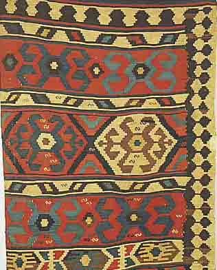 WARAMIN KELIM, PERSIEN, 266 X 87CM, EHZ 3 UM 1920
