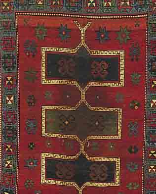 KAZAK, RUSSLAND, 182 X 134CM, EHZ 5 WOLLE AUF WOLLE, UM 1900