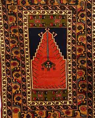 KOKONJA, TÜRKEI, 182 X 128CM, EHZ 1-2 WOLLE AUF WOLLE, CA.30 JAHRE