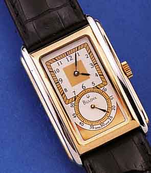 BULOVA HERRENARMBANDUHR SOGENANNTE DOCTORS' WATCH, SCHWEIZ UM 1995, METALLGEH. HART- VERG., TEILW. RHOD., BEIDS. MINERALVERGL., TYP. ...