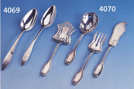 18 EISLöFFEL, BERLIN HERST. GODET, UM 1830/35, EINER DER BEDEUTENDETEN SILBERSCHMIEDEN ZW. 1798 UND 1911, VGL. SCHEFFLER, ...