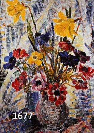 ABT, KARL, 1899-1985, STILLEBEN MIT NAR- ZISSEN UND ANEMONEN, ÖL/LWD, RE. U. SIGN. UND DAT. 58, CA. 65 X 50 CM, R.
