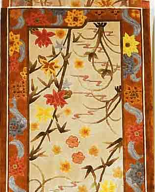CHINA SEIDE, 122 X 61CM, REINE NATURSEIDE