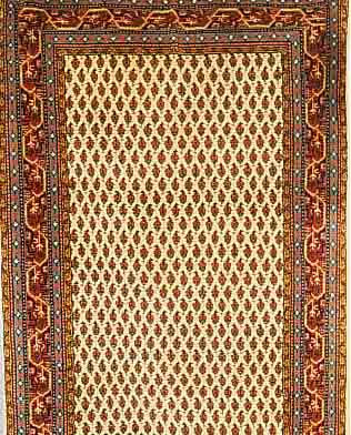 SASAROGH MIR, INDIEN, 351 X 100CM, EHZ 2 FLOR WOLLE, CA.20 JAHRE