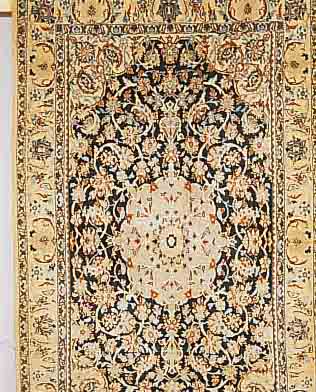 NANAIN, PERSIEN, 173 X 109CM, EHZ 2-3 KORKWOLLE MIT SEIDE, CA.20 JAHRE