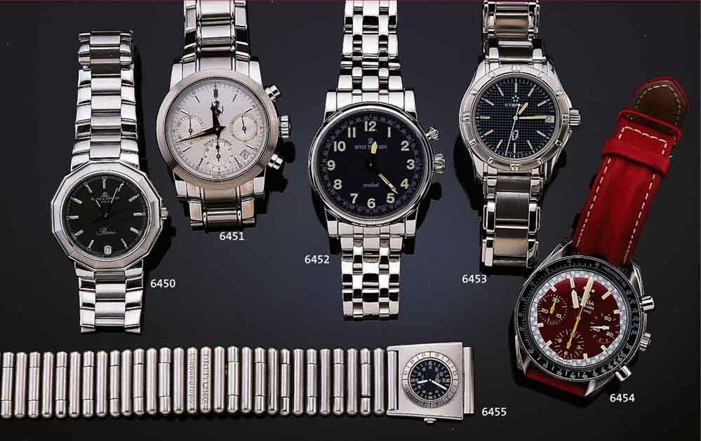 REVUE THOMMEN ARMBANDWECKER CRICKET, SCHWEIZUM 1997, EDELST. INCL. BAND POL., BODEN GEDR.,SAPHIRFLACHGL., KONTRASTZIFFERBL., DOPPELTE, UNSICHTB. ...