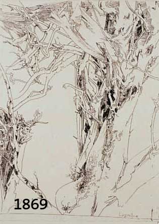 JANJANSSEN, HORST, 1929-1995, ANZÜGLICHE GEGEND, RADIERUNG VON 1985 AUF VéLIN, RE. U. HANDSIGN., CA. 27 X 22,4 CM,PP
