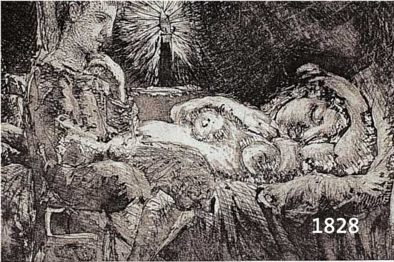 PICASSO, PABLO, 1881-1973, RADIERUNG MIT AQUATINTA, NACHDRUCK AUS DER SUITE VOLLARD VON 1934, AUF BüTTEN, CA. 23,6 X 29,6 CM, ...