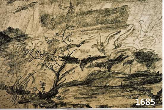 Corinth, Lovis, 1858-1925, Die Wasser fallen, Lithographie von 1923, Blatt 6 der Folge: Die SÜndfluth, handsigniert und als Probe bezeichnet, ca. ...
