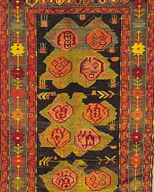 KARABAGH, RUSSLAND, 246 X 116CM, EHZ 3 FLOR WOLLE, CA.70 JAHRE