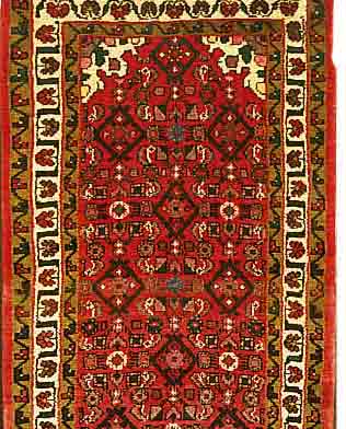 HOSSEINABAD, PERSIEN, 200 X 73CM, FLOR WOLLE