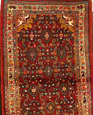 HOSSEINABAD, PERSIEN, 196 X 73CM, FLOR WOLLE
